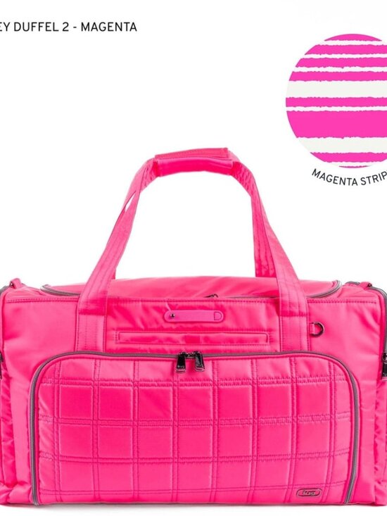 lug Handbags - LUG - Trolley Duffel 2 Oversized Travel Bag in Magenta